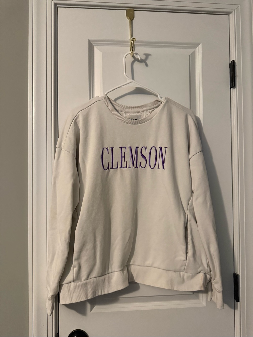 Clemson Ivory Crewneck Sweatshirt - Classic University Pullover